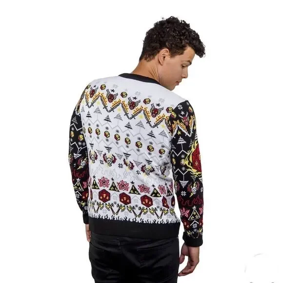 Netflix Stranger Things Hellfire Club Christmas Unisex Sweater, Size Large. - Picture 6 of 15